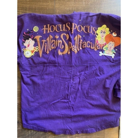 DISNEY Halloween Party Hocus Pocus Villain Spelltacular Spirit Jersey Sz L RARE - Picture 12 of 12